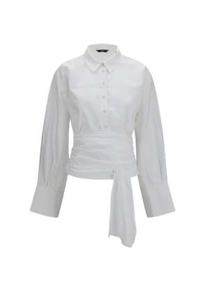7 For All Mankind waist-tie shirt - White