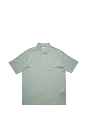 SELECTED Kristen half-zip knitted polo shirt - Green