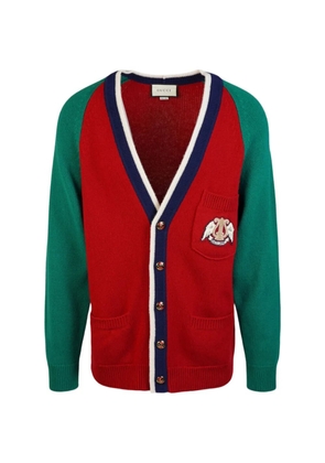 Gucci Pre-Owned crest patch-pocket cardigan - Red