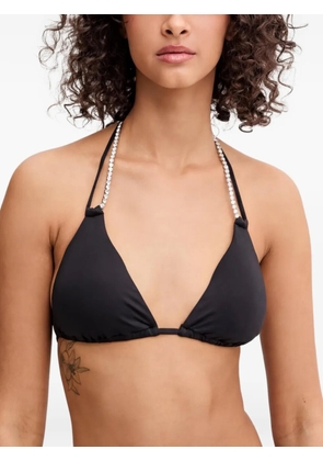 GUESS USA rhinestone-embellished triangle bikini top - Black