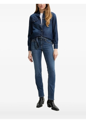 LIU JO embroidered denim shirt - Blue