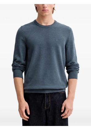 Marc O'Polo embroidered crewneck knitwear - Blue