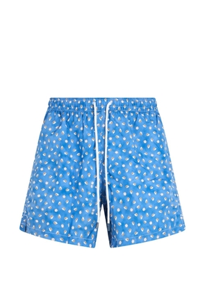 Fedeli hedgehog-print drawstring swim shorts - Blue