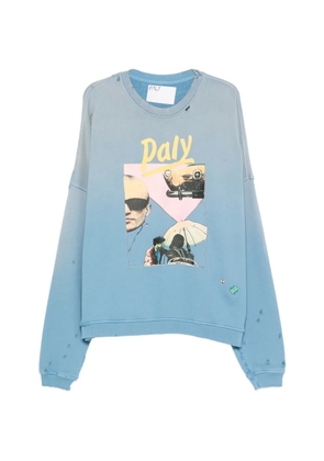 Paly crew-neck graphic-print sweatshirt - Blue