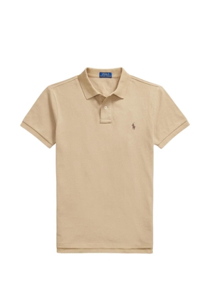Polo Ralph Lauren embroidered cotton polo shirt - Neutrals