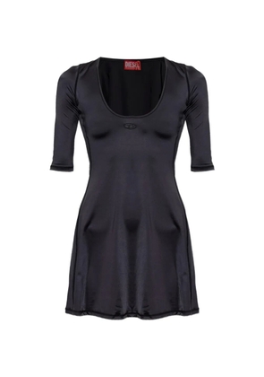 Diesel D-Elphin logo-embroidered mini dress - Black
