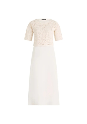 Betty Barclay lace-overlay short-sleeve dress - Neutrals
