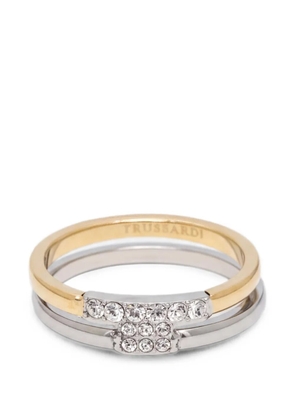 Trussardi crystal-embellished ring - Gold
