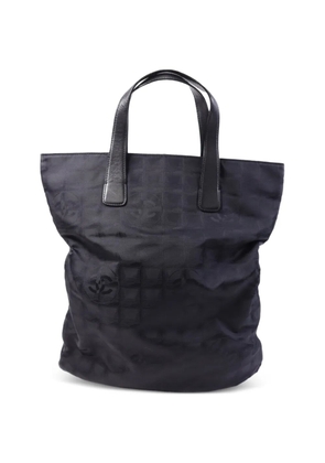 CHANEL Pre-Owned New Travel Line logo-pattern tote bag - Black