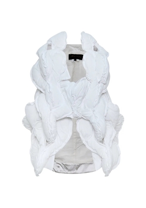 Comme Des Garçons ruffled-detail gilet - White