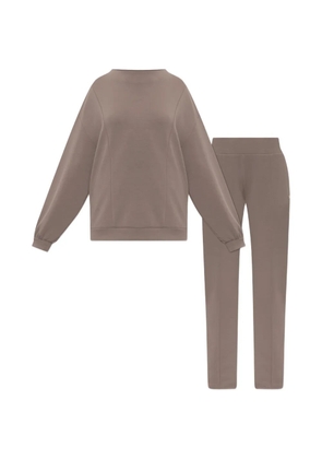Ea7 Emporio Armani Core Lady logo-plaque tracksuit - Grey
