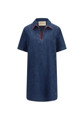 Valentino Garavani VLogo Signature short-sleeve mini dress - Blue