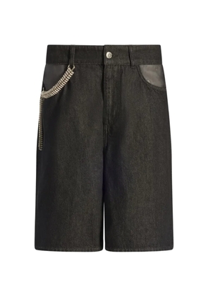 Circus Hotel strass-embellished denim short - Black