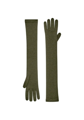 Another Tomorrow long-length cashmere gloves - Green