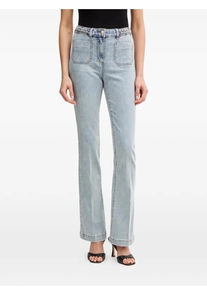 Morgan braided-detail jeans - Blue