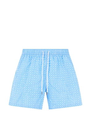 Fedeli floral-print drawstring swim shorts - Blue