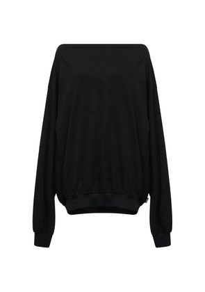 MM6 Maison Margiela long-sleeved asymmetric top - Black