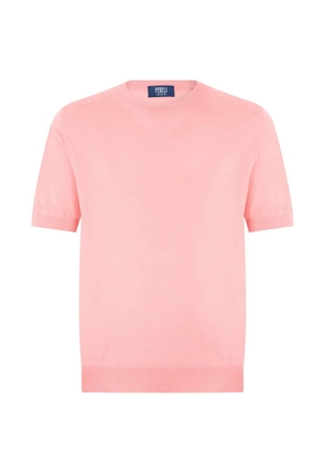 Fedeli short-sleeve crew-neck T-shirt - Pink