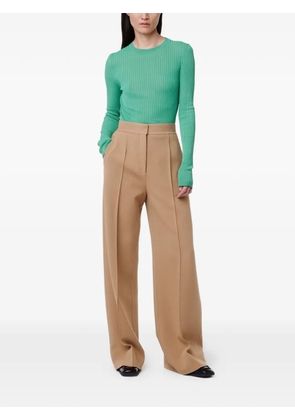 Another Tomorrow Fitted ribbed-knit long-sleeve sweater - Green