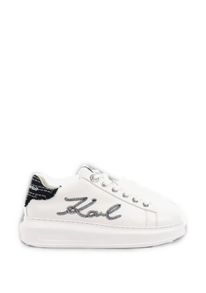 Karl Lagerfeld logo-detail platform sneakers - White