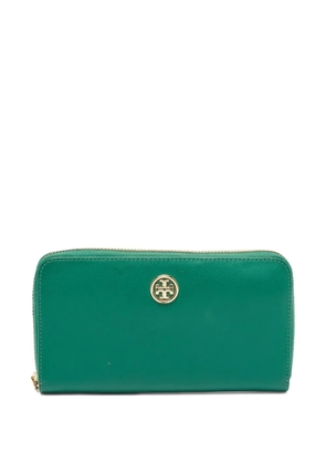 Tory Burch leather zip wallet - Green
