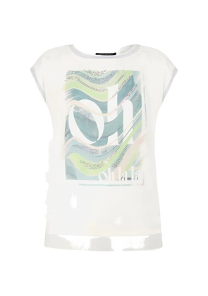 Betty Barclay graphic-print rhinestone-embellished top - Neutrals