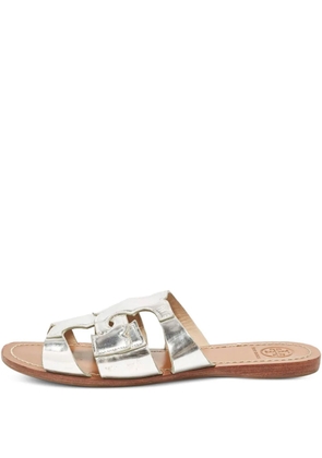 Tory Burch leather cut-out flats - Silver