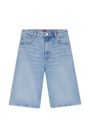 HUGO faded-effect denim shorts - Blue
