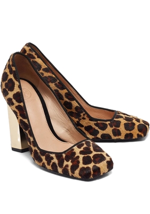 Tory Burch 90mm leopard-print pumps - Brown