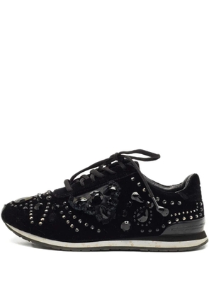 Tory Burch crystal-embellished sneakers - Black