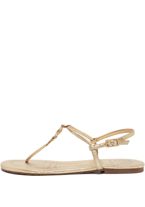 Tory Burch Pre-owned leather T-strap sandals - Gold