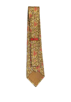 Brioni paisley silk tie - Brown