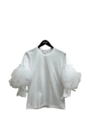 Comme Des Garçons Girl tulle-panelled T-shirt - White