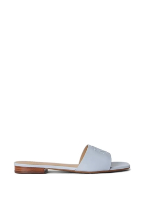 Lauren Ralph Lauren Everley logo-embroidered leather sandals - Blue
