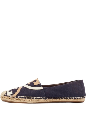Tory Burch Pre-owned logo-patch espadrilles - Blue