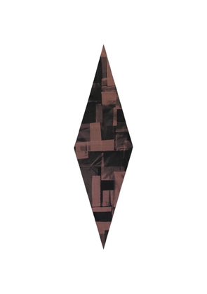 Zegna abstract-print diamond-shaped scarf - Brown