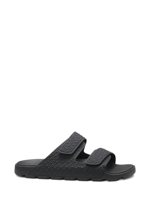 HUGO textured strap slides - Black