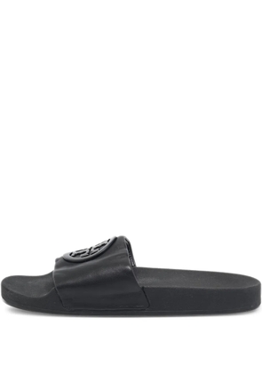 Tory Burch logo-embellished slide sandals - Black