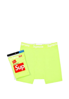 Supreme x Hanes logo-waistband boxers (set of two) - Yellow