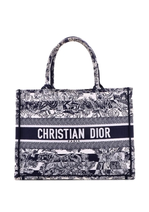 Christian Dior Pre-Owned Book Embroidered Canvas Medium tote bag - Blue