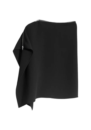 Bevza zip-detail asymmetric skirt - Black