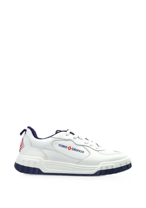 Casablanca logo-patch leather sneakers - White