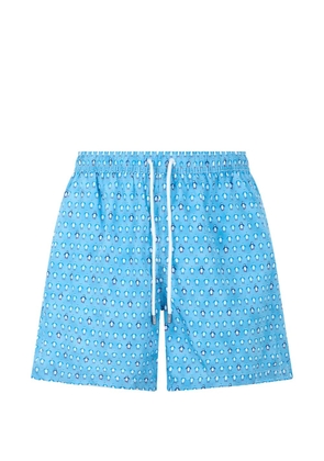 Fedeli penguin-print drawstring swim shorts - Blue
