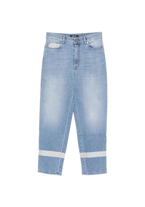 Just Cavalli glitter-embellished cropped jeans - Blue