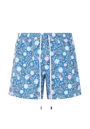 Fedeli floral-print swim shorts - Blue