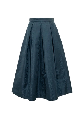 Lunatica Milano moiré-effect pleated midi skirt - Blue