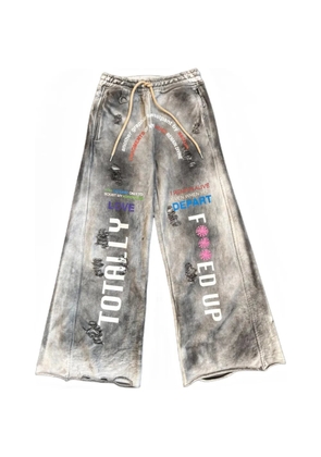 astrum graphic-print track pants - Grey