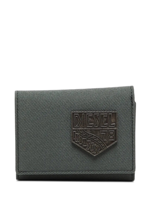 Diesel tri-fold logo-patch wallet - Green