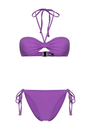 Lisa Marie Fernandez crepe bandeau bikini - Purple