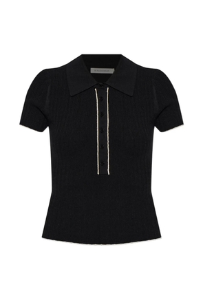 By Malene Birger Benita ribbed-knit polo shirt - Black